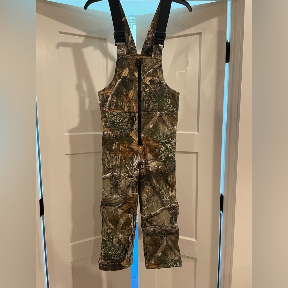 Boys Insulated Camo Bibs/Overalls